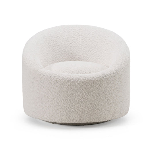 Modrest Frontier - Glam Off-White Fabric Accent Chair