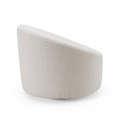 Modrest Frontier - Glam Off-White Fabric Accent Chair