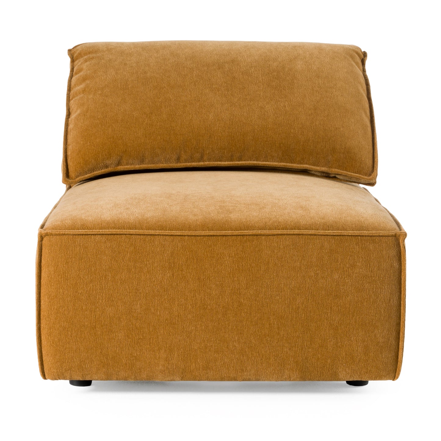 Divani Casa Gene - Modern Ochre Fabric Modular Armless Sectional Seat