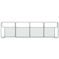 Divani Casa Garman - Modern Light Grey Modular Sectional Sofa-4-Piece Sectional