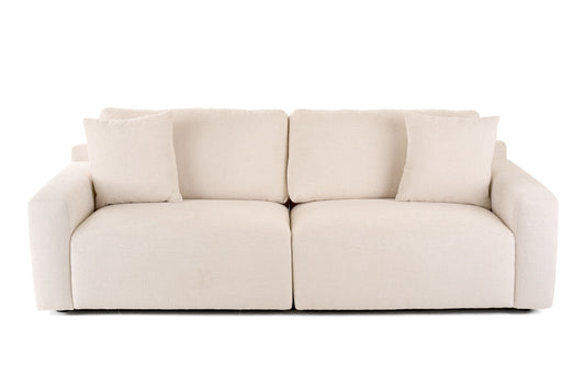 Divani Casa Gloria - Modern White Fabric Sofa