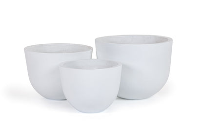 Modrest Goliad - Modern White Concrete Planters - Set of 3