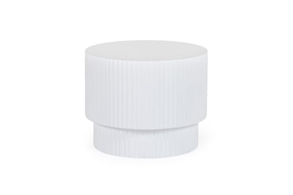 Modrest Gruver - Modern White Concrete End Table