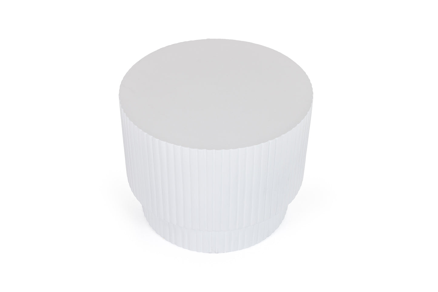 Modrest Gruver - Modern White Concrete End Table