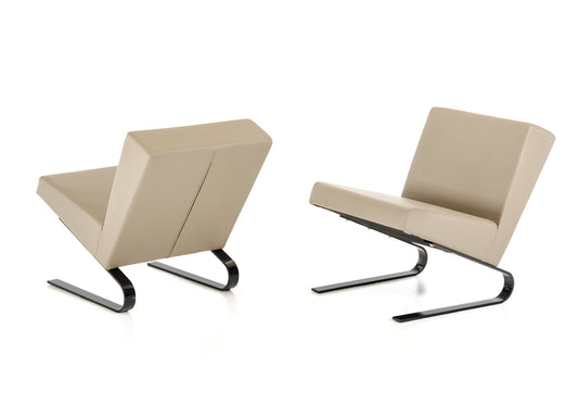 Relax - Contemporary Taupe Lounge Chair (Set of 2)