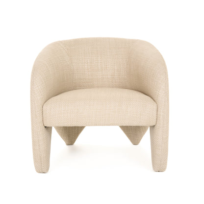 Modrest Halton - Modern Beige Fabric Accent Chair