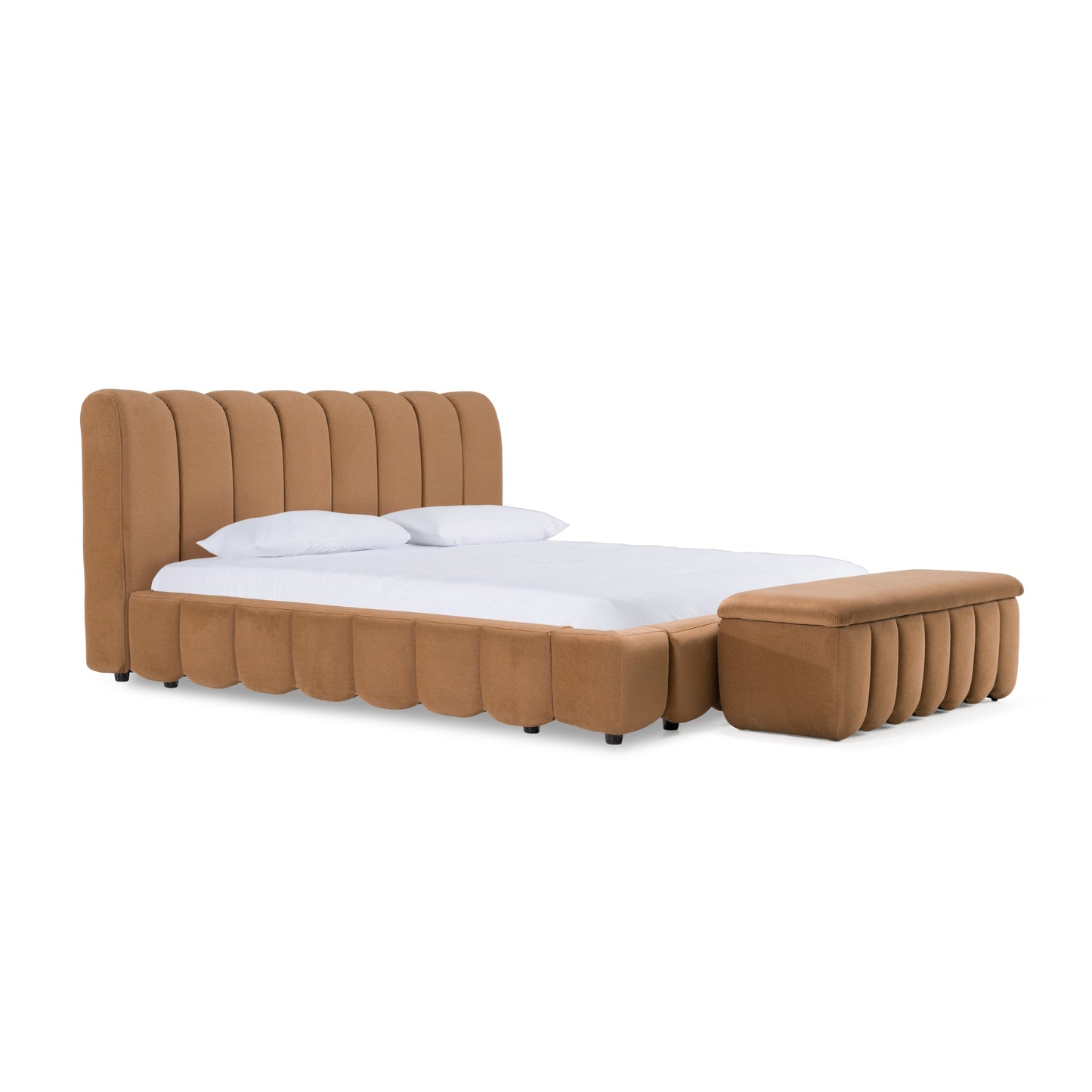 Modrest Harris - Modern Brown Fabric Bed