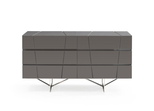 Modrest Chrysler Modern Grey Bedroom Set