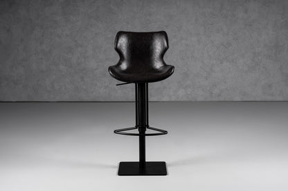 Modrest Jamila - Modern Dark Brown Eco-Leather Bar Stool