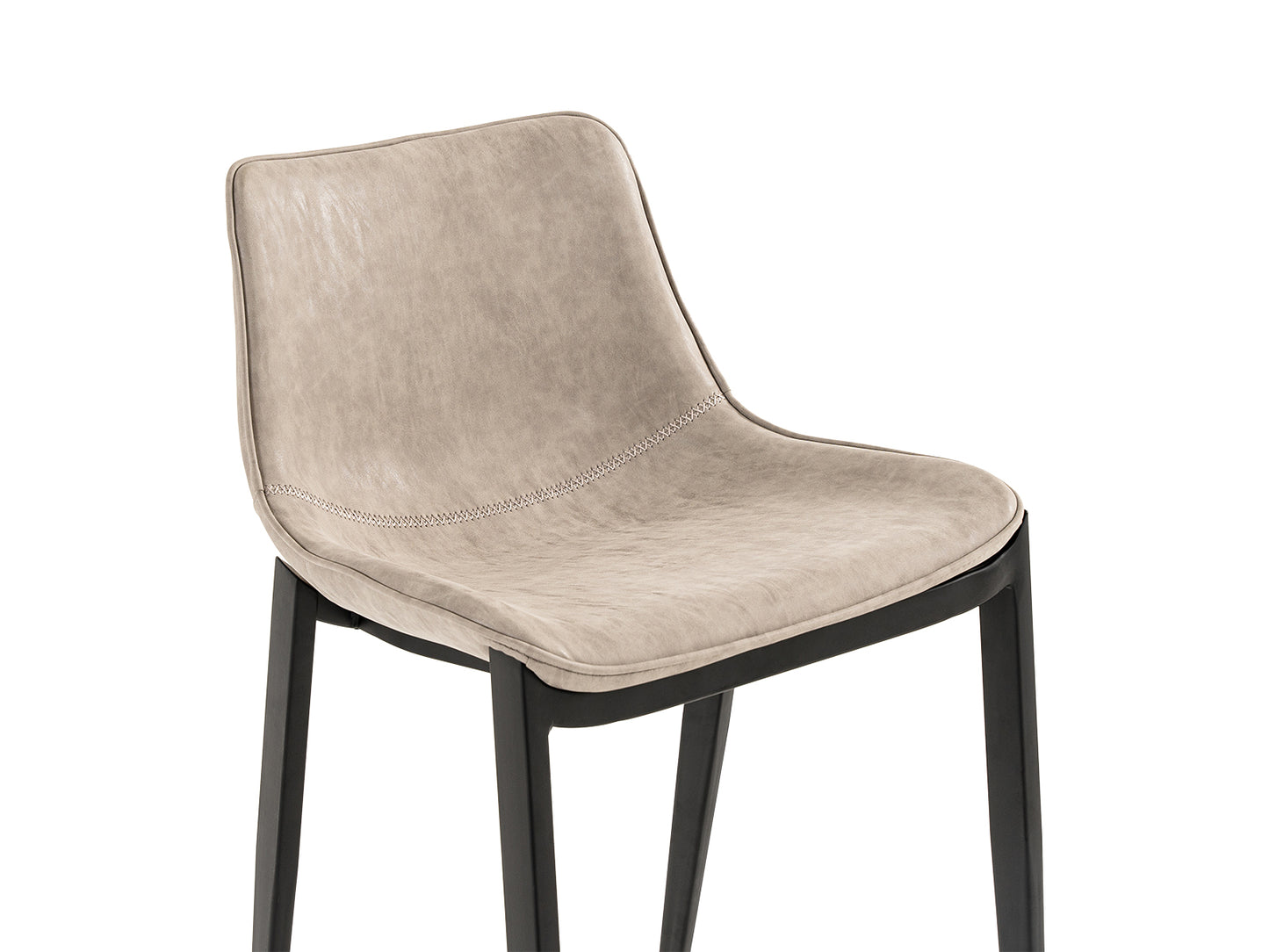 Modrest Jane - Modern Tan & Black Counter Stool (Set of 2)