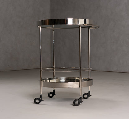 Modrest Jeeves - Modern Stainless Steel + Mirror Rolling Cart
