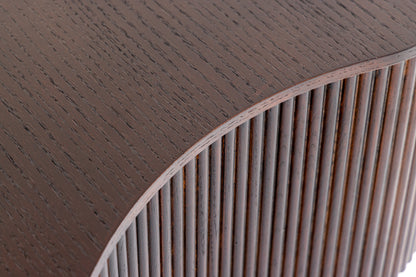 Modrest Jessie - Modern Smoked Oak Freeform Coffee Table