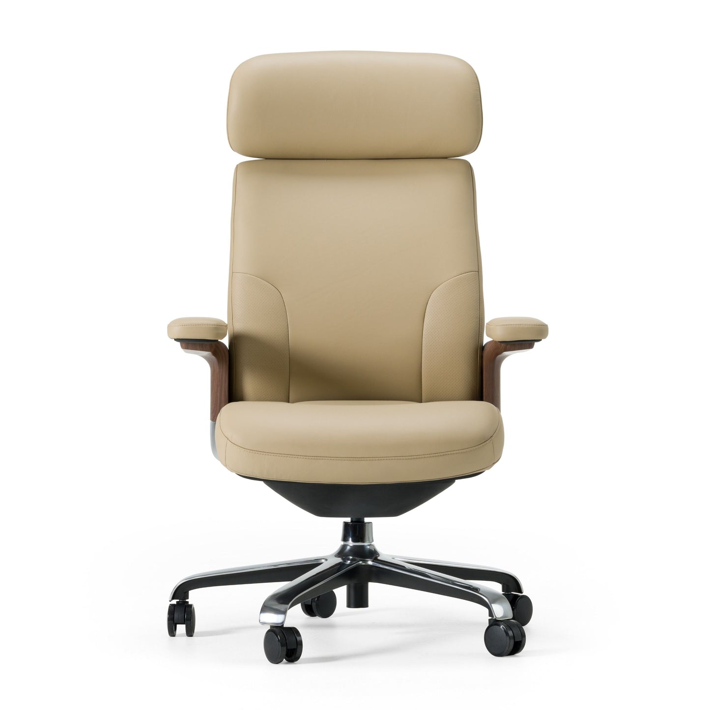 Modrest Johnson - Modern Beige Leather Executive Office Chair