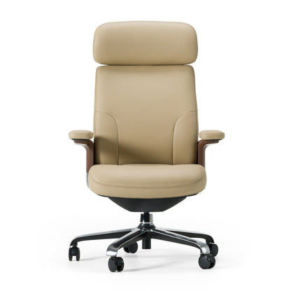 Modrest Johnson - Modern Beige Leather Executive Office Chair