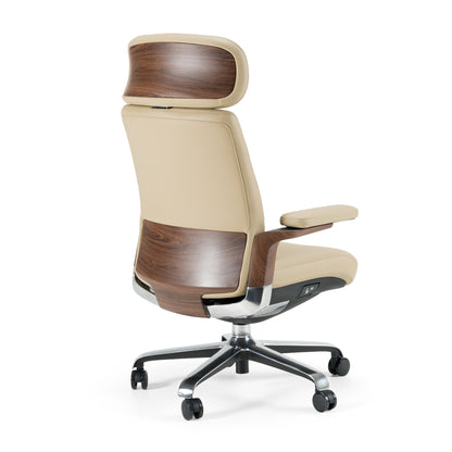 Modrest Johnson - Modern Beige Leather Executive Office Chair