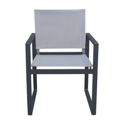 Renava Kayak - Modern Charcoal Outdoor Dining Armchair (Set of 2)