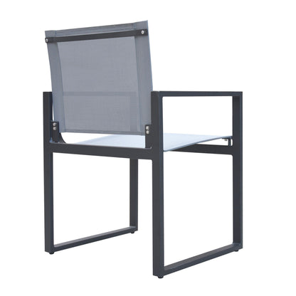 Renava Kayak - Modern Charcoal Outdoor Dining Armchair (Set of 2)