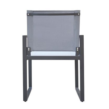 Renava Kayak - Modern Charcoal Outdoor Dining Armchair (Set of 2)