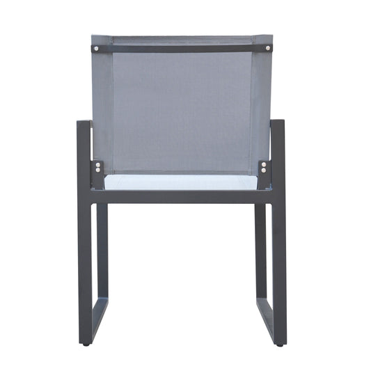Renava Kayak - Modern Charcoal Outdoor Dining Armchair (Set of 2)