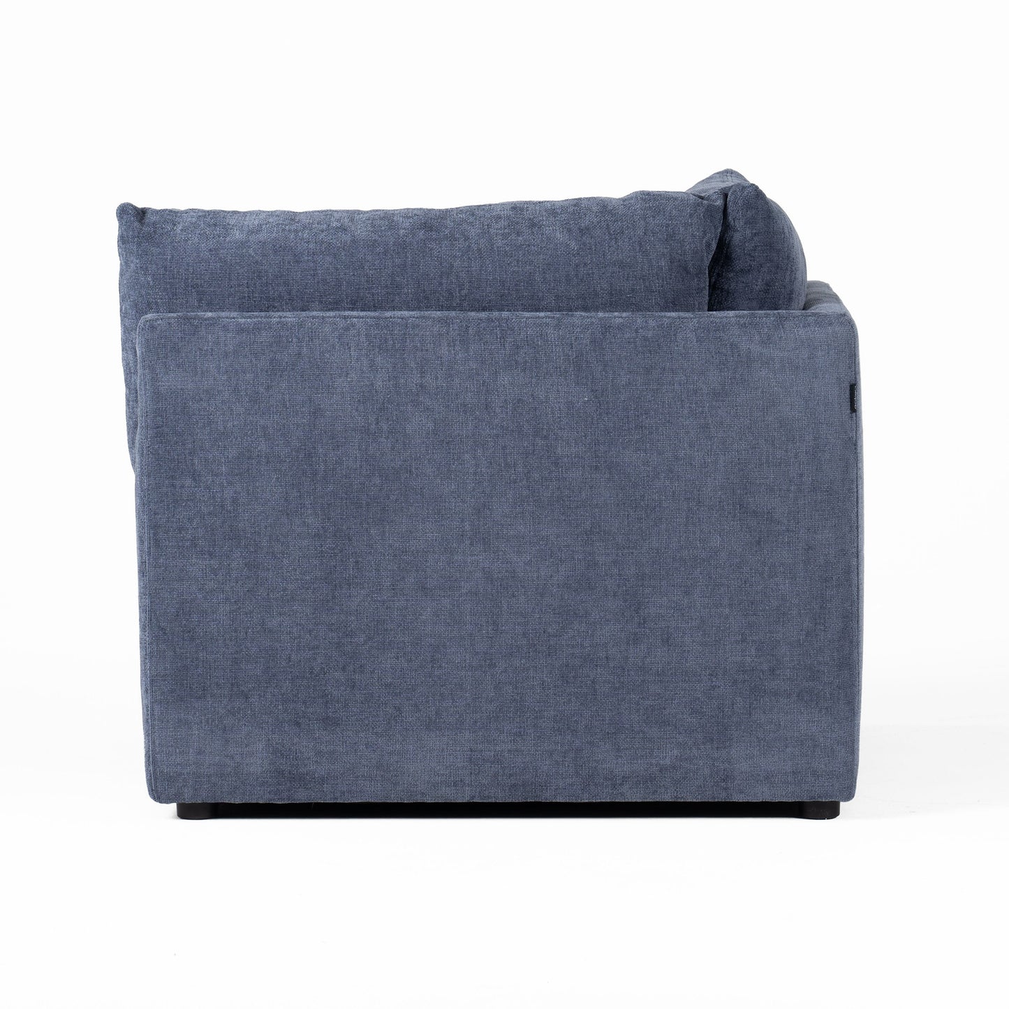 Divani Casa Kinsey - Modern Blue Fabric Modular Left Facing Seat