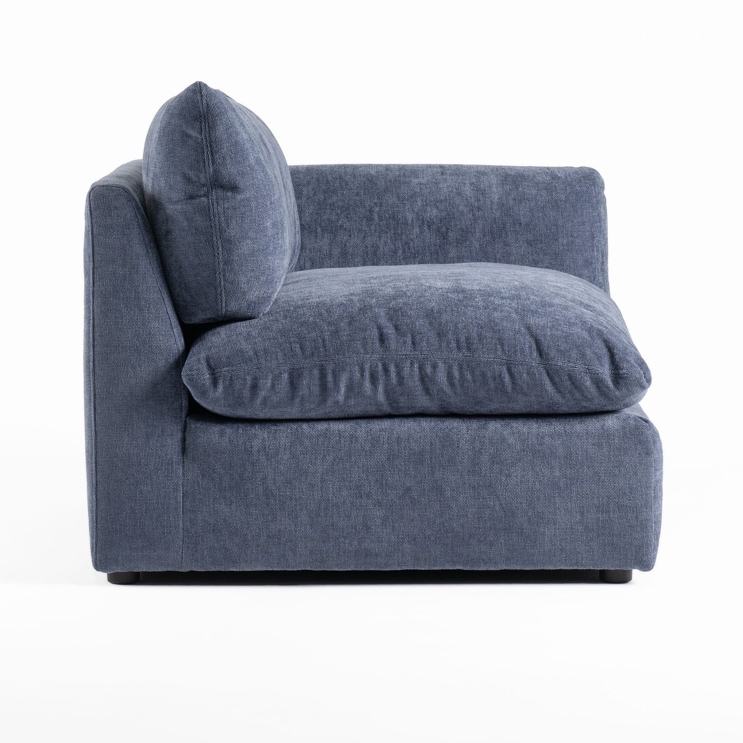 Divani Casa Kinsey - Modern Blue Fabric Modular Right Facing Seat