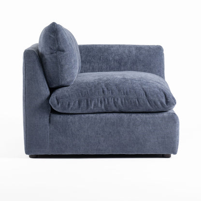 Divani Casa Kinsey - Modern Blue Fabric Modular Right Facing Seat