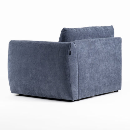 Divani Casa Kinsey - Modern Blue Fabric Modular Right Facing Seat
