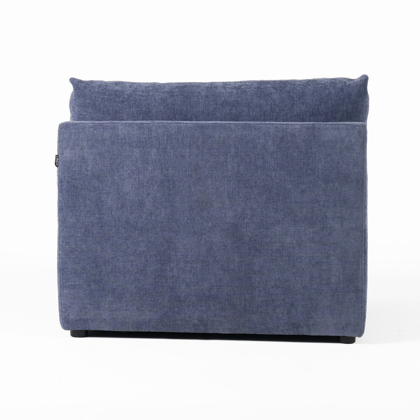Divani Casa Kinsey - Modern Blue Fabric Modular Armless Seat
