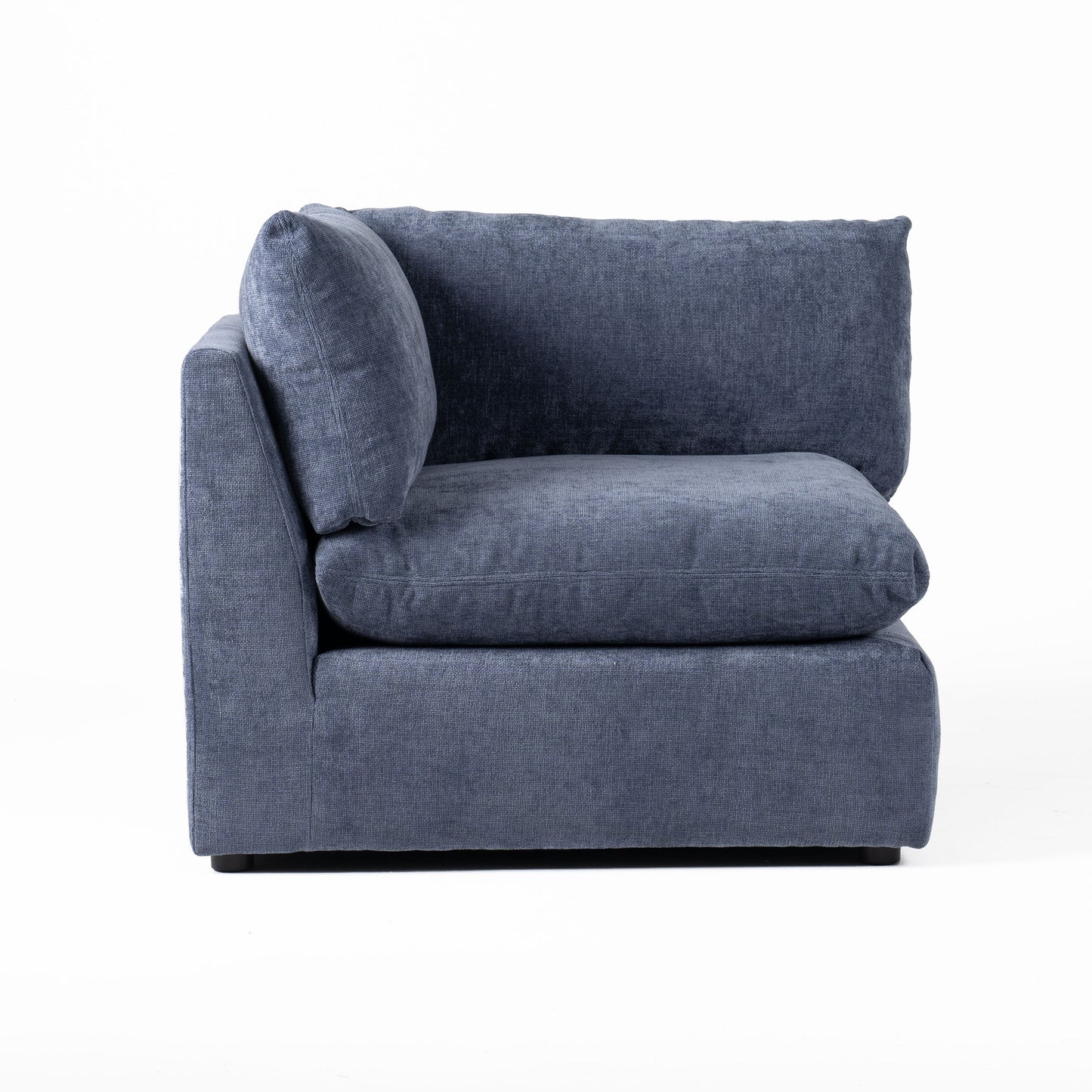 Divani Casa Kinsey - Modern Blue Fabric Modular Corner Seat