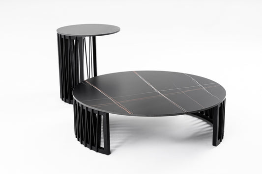 Modrest Larimer - Modern Round Coffee Table Set