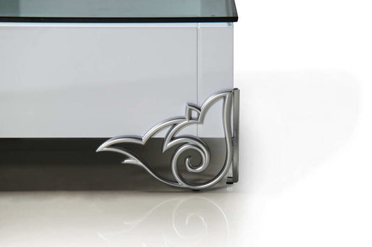 LS538 Emma Modern White Coffee Table w/ Glass Top