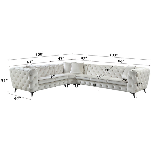 Atronia Sectional Sofa W/4 Pillows