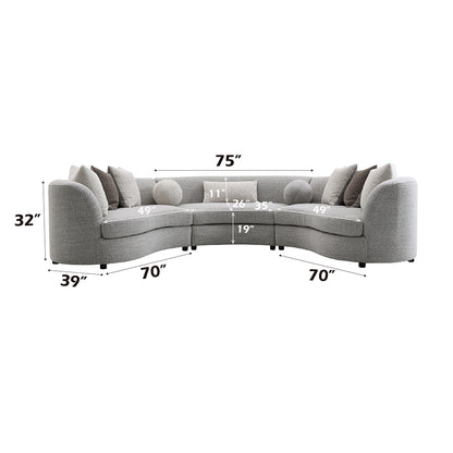 Ivria Sectional Sofa W/9 Pillows