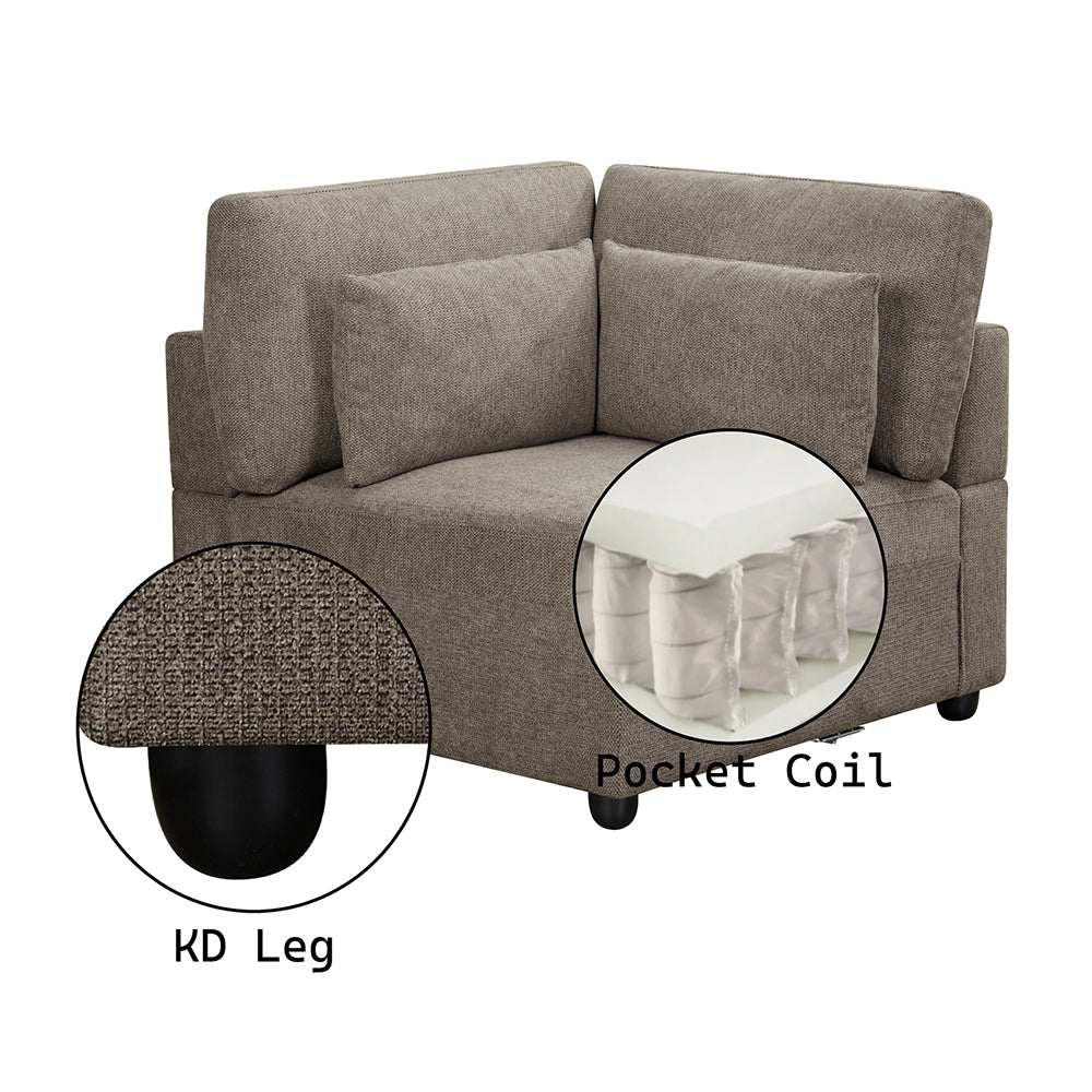 Rylie Modular - Wedge w/3 Pillows