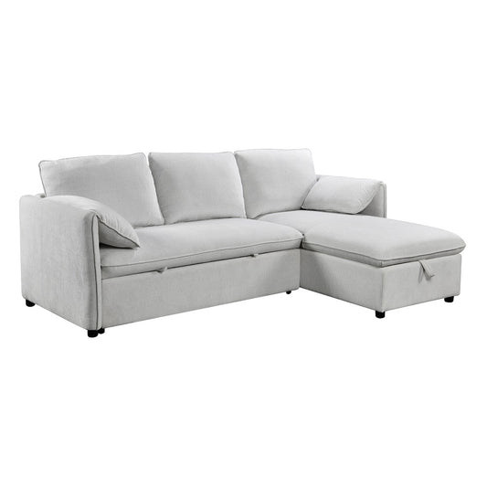Yaroslav Reversible Sectional Sofa W/Sleeper & Storage