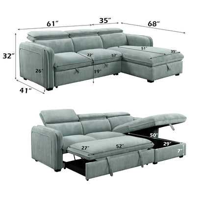 Zavala Sectional Sofa W/Sleeper & Storage