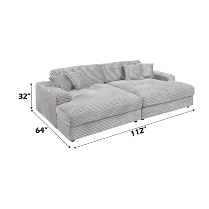 Hilde Sectional Sofa w/4 Pillows