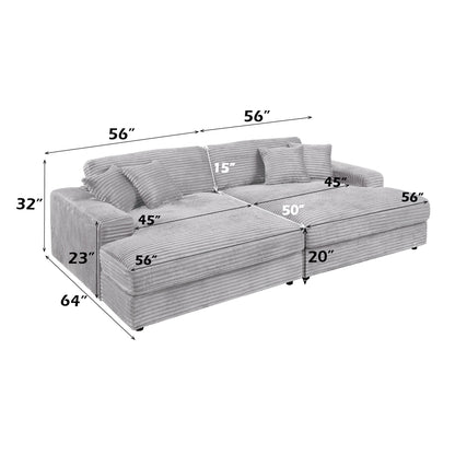Hilde Sectional Sofa w/4 Pillows