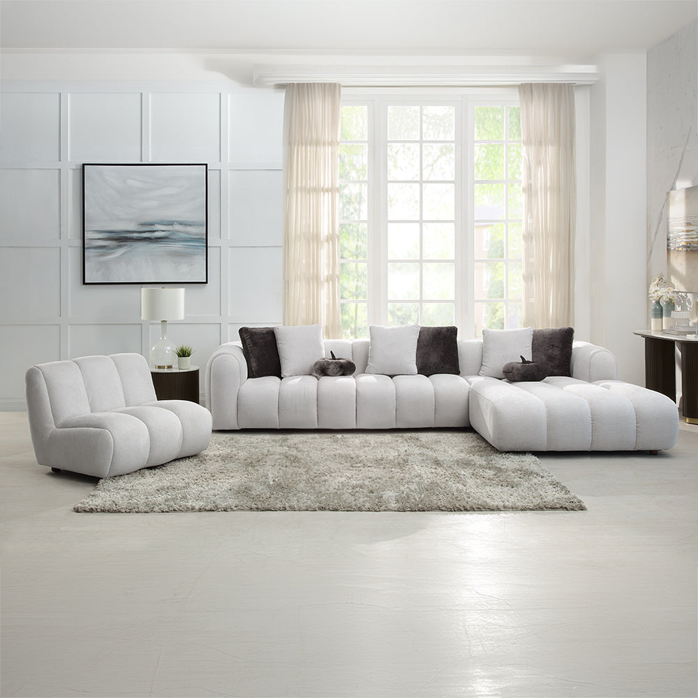 Manilla Sectional Sofa w/8 Pillows