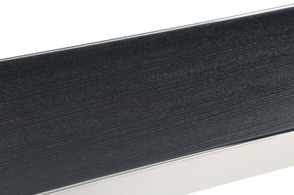 Modrest Manston - Modern Black Oak & Stainless Steel Bar Table