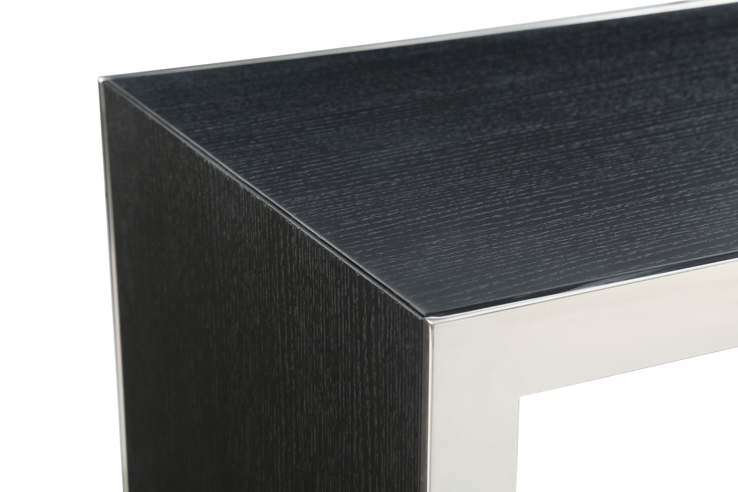 Modrest Manston - Modern Black Oak & Stainless Steel Bar Table