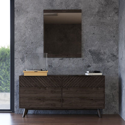 Modrest Daisy - Mid-Century Dark Acacia Bedroom Set