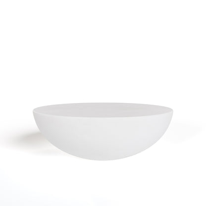 Modrest Bronte - Modern White Concrete Round Coffee Table
