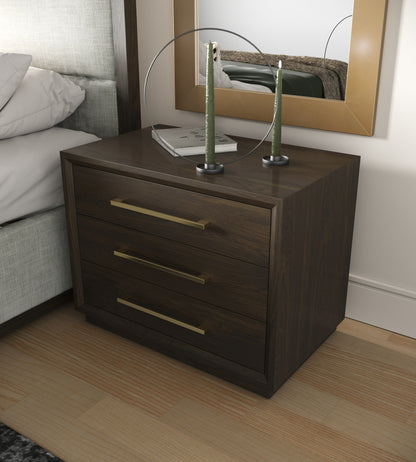 Modrest Manhattan - Contemporary Canopy Brown Oak Bedroom Set