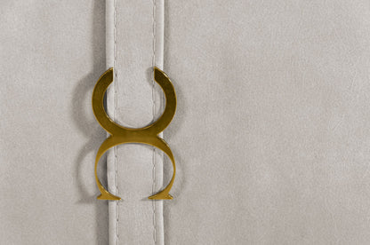 Lamod Italia Mood - Contemporary Light Grey Leather Right Facing Sectional Sofa