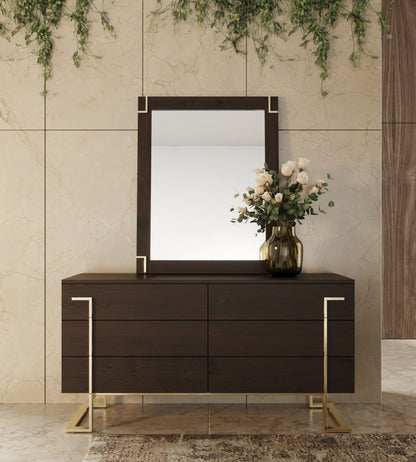 Modrest Corrico - Modern Off White and Champagne Gold Bedroom Set