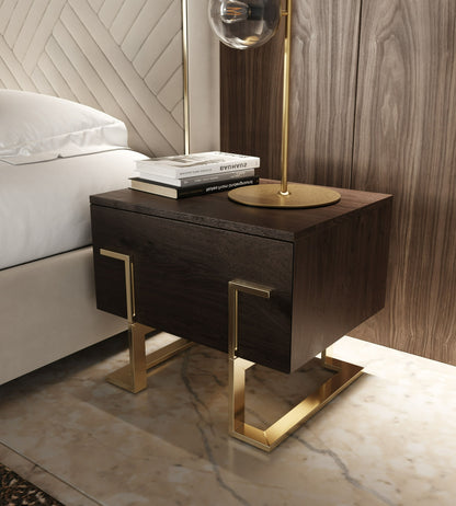 Modrest Corrico - Modern Off White and Champagne Gold Bedroom Set