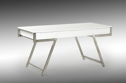 Modrest Dessart Modern White Gloss Office Desk