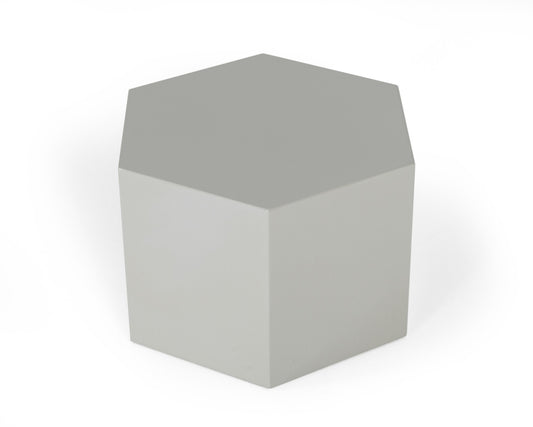 Modrest Newmont - Small Light Grey High Gloss End Table