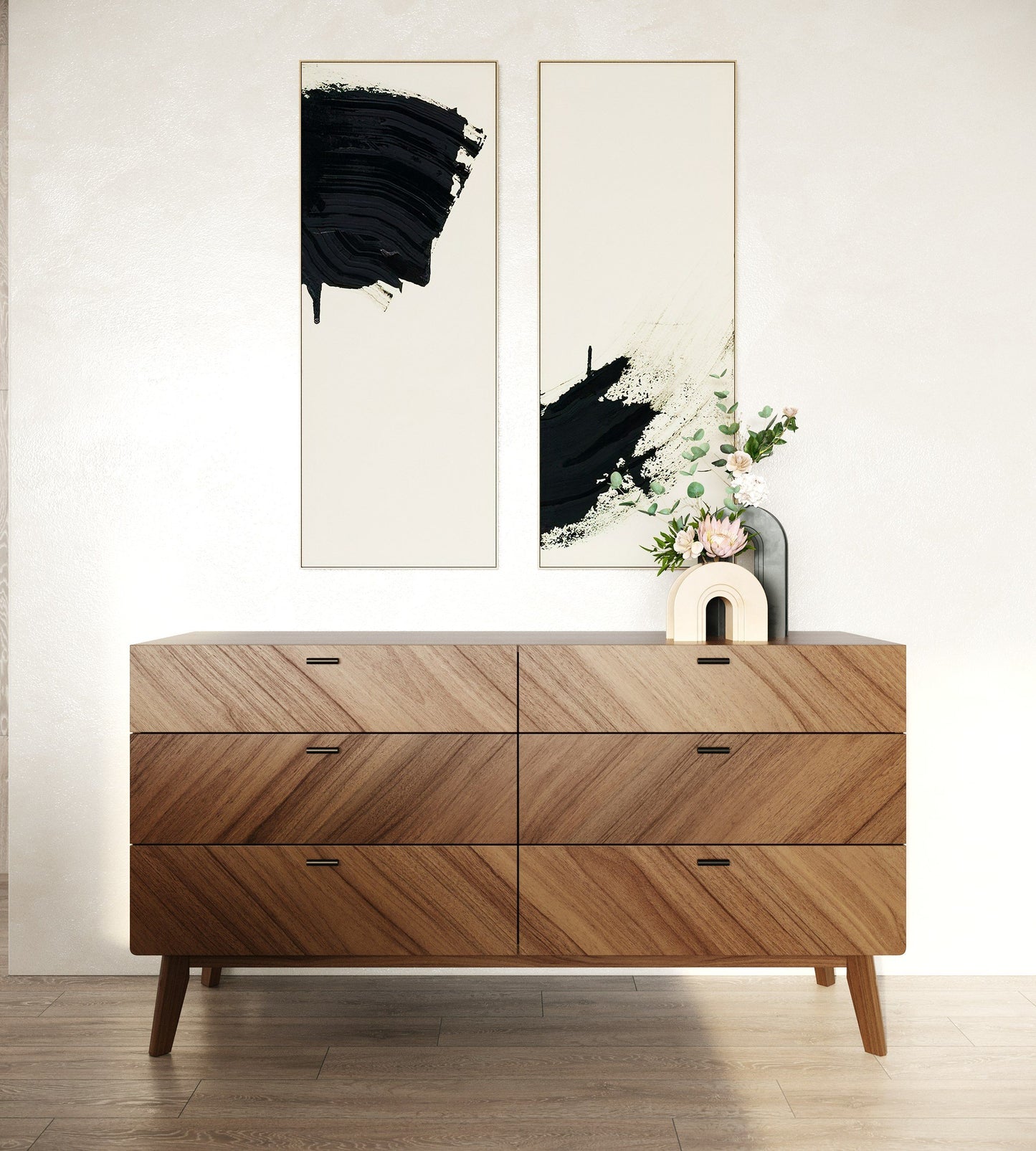 Nova Domus Kamela -Modern Walnut Bedroom Set